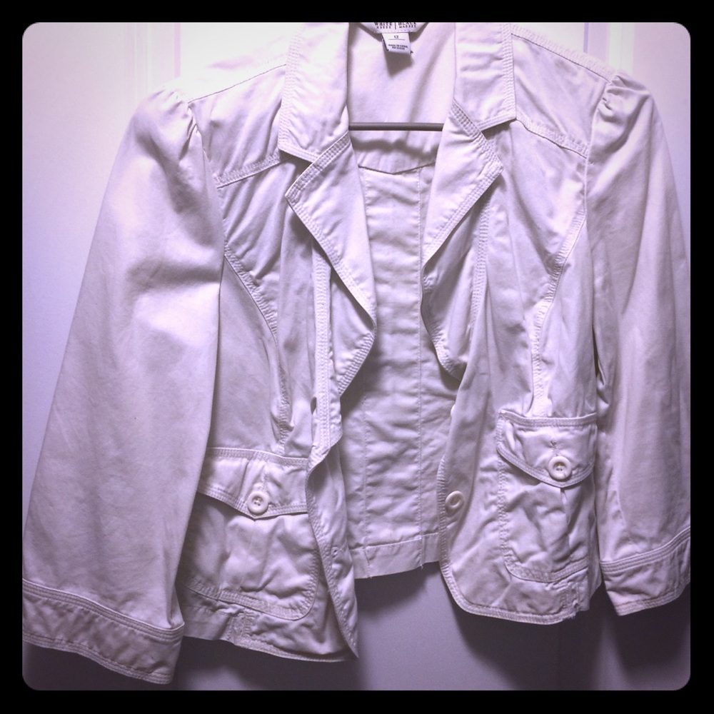 White House black market jacket, off white
